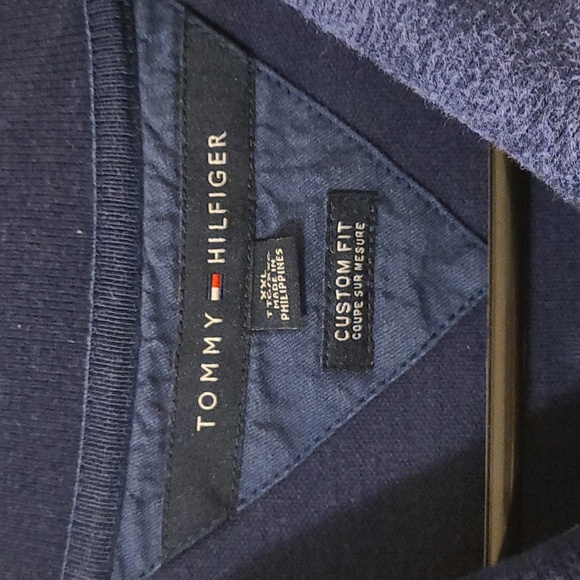 Tommy Hilfiger XXL polo type pullover short sleeve Men's cotton blend shirt coll - Picture 2 of 11